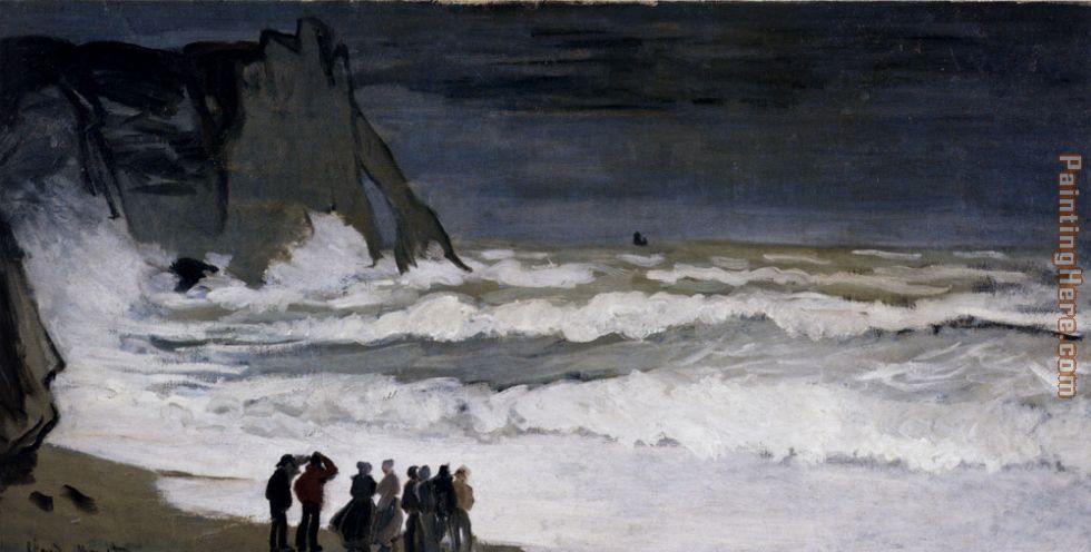 Rough Sea At Etretat painting - Claude Monet Rough Sea At Etretat art painting